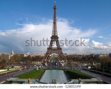 paris france eiffel tower black and. stock photo : Eiffel Tower,