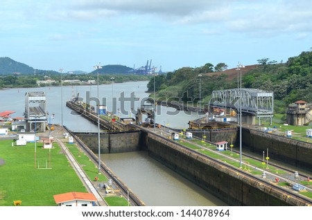 Panama canal locks