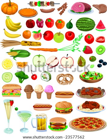http://image.shutterstock.com/display_pic_with_logo/81586/81586,1232430808,2/stock-vector-vector-food-items-23577562.jpg