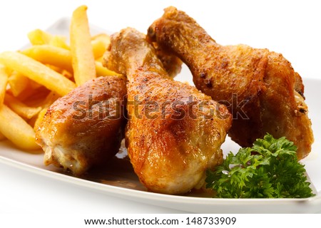 Roasted chicken drumsticks