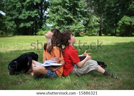 Kids learning outdoor