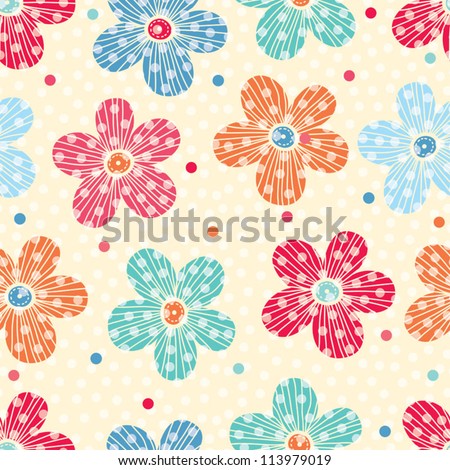 Striped flowers Seamless pattern can be used for wallpaper pattern fills web page background surface textures Striped flowers Seamless pattern can be used for wallpaper pattern fills web page background surface textures