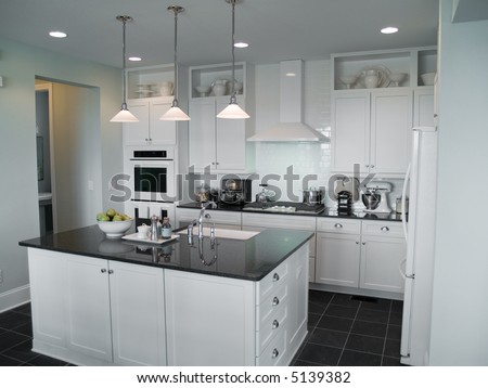 beautiful modern kitchen with center island