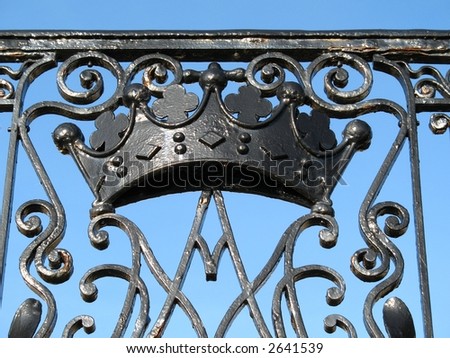 old wrought iron railing