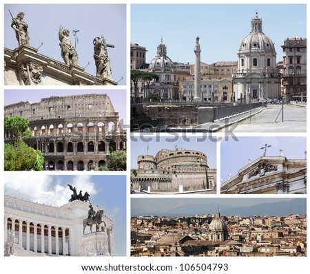collection of some Roman attractions