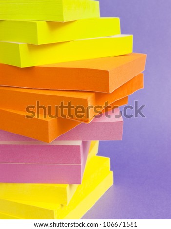 Post it notes colorful stack