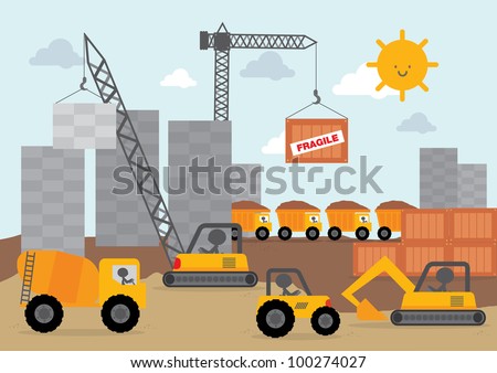 construction site vector/illustration