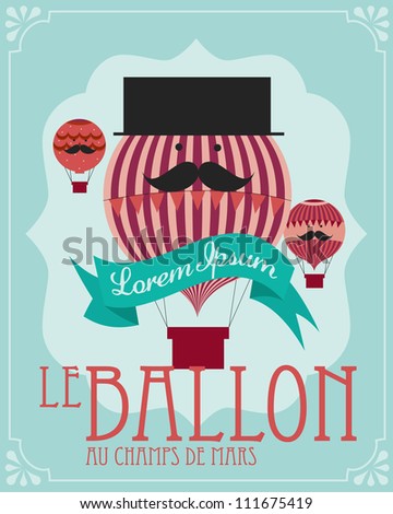 vintage hot air balloon poster template vintage hot air balloon poster template