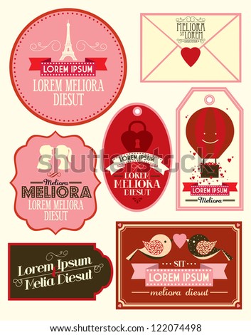 vintage love template vector illustration vintage love template vector illustration