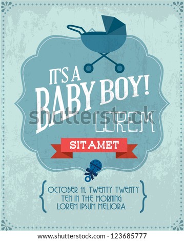 baby shower invitation template vector illustration baby shower invitation template vector illustration