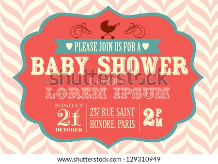 baby shower invitation template vector/illustration