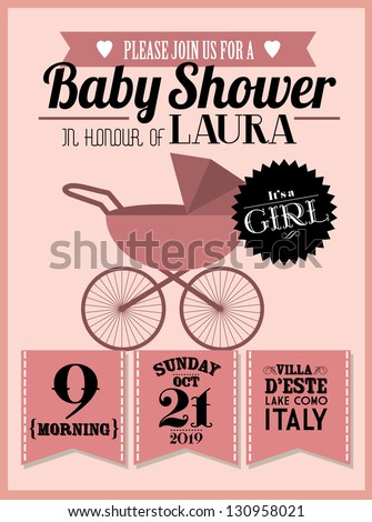 baby shower invitation template vector illustration baby shower invitation template vector illustration