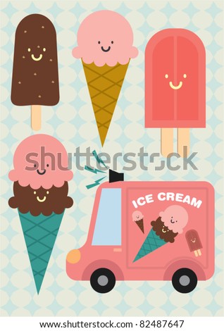 ice cream vector/illustration