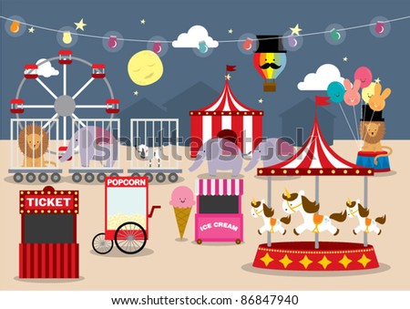 fun fair vector illustration fun fair vector illustration