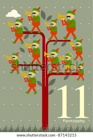 [20-12-2011][FORUM GAME] TRUY TÌM CON SỐ Stock-vector-the-twelve-days-of-christmas-eleventh-day-of-christmas-eleven-pipers-pipping-87143215