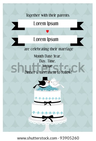 stock vector wedding invitation card template vector illustration