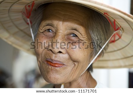 Portrait  old Asian woman