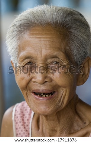 Portrait of an old Asian