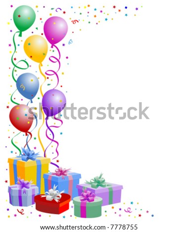 birthday balloons background. vector : Birthday balloons