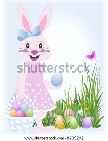 basket of easter eggs clipart. asket and Easter eggs