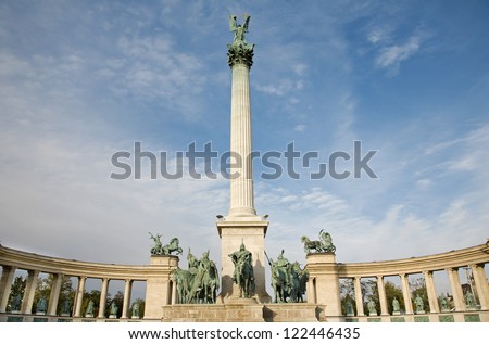 Budapest - The Millennium Monument in Heroes\' Square