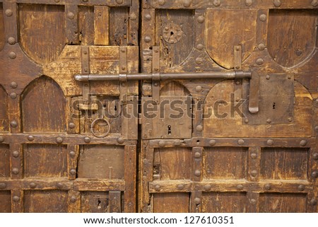 Verona - detail of old gate from basilica di San Zeno