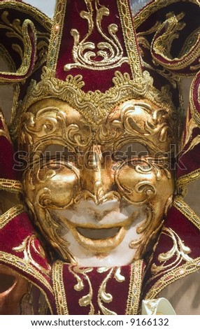 red and gold mask from venice