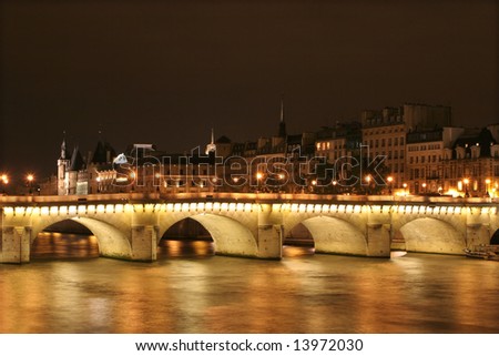 ponte nuef - new bridge in Paris - night