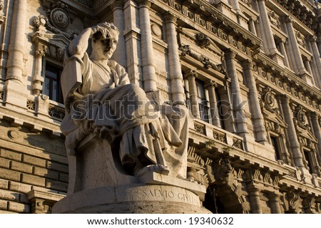 Rome - Salvio Giuliano - statue for Justice palace