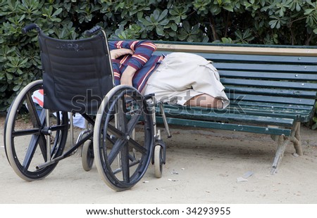 dream of handicapped man in park