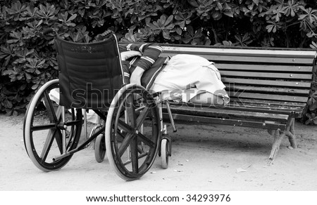 dream of handicapped man in park