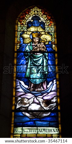 Barcelona -hl. Mary mother of God from church Sagrad cor de Jesus