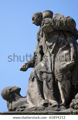 Prague - detail from baroque hl. Mary column by F. M. Brokoff, 1736