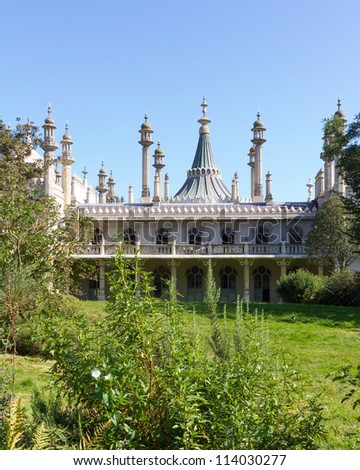 In the grounds of the Royal Pavilion a former Royal residence located in Brighton, England East Sussex