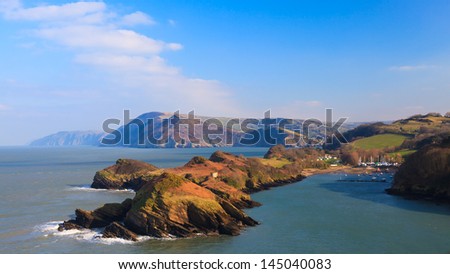 Stunning coastal scenery overlooking Watermouth Cove North Devon England UK