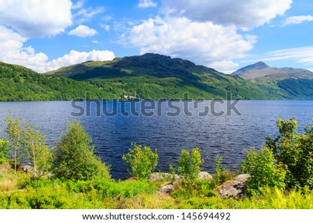 Summers day at Inveruglas on Loch Lomond Scotland UK