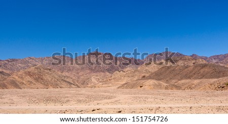 Desert Scene Egypt near Abu Galum and the Blue Hole.