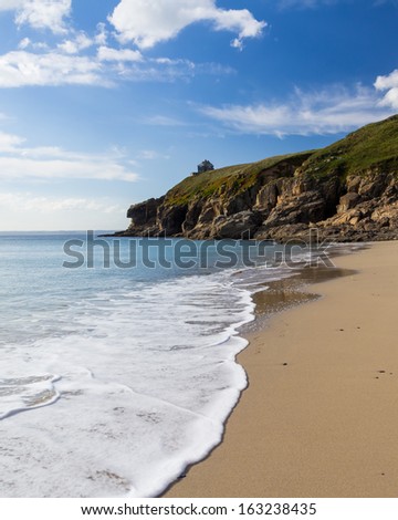 Rinsey Head from Rinsey Beach on the South Coast of Cornwall England Uk Europe