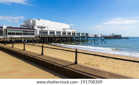 Sandown Esplanade and Pier on the Isle Of Wight England UK Europe on the Isle Of Wight England UK Europe