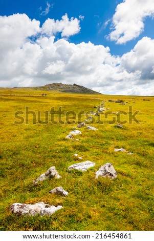 Rough Tor on Bodmin Moor is the second highest point in Cornwall England UK Europe