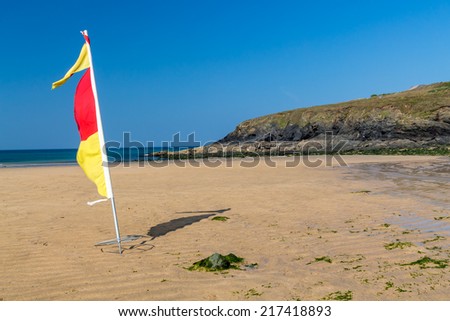 Summers day at Poldhu Cove on the Lizard Peninsula Cornwall England UK Europe