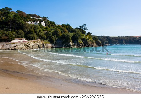 North Sands beach at Salcombe in the South Hams district of Devon South Devon England UK Europe