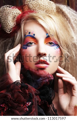 carnaval woman with creative make up