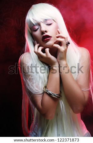 magic woman with silver hair