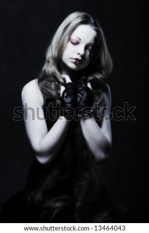 Creative dark  gothic  make-up