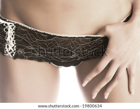 stock photo Closeup shot of female panties