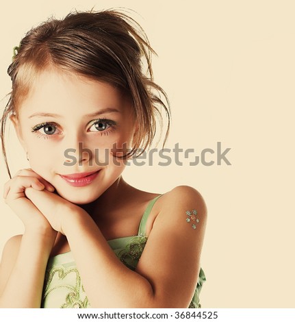 stock photo : little girl. Girls With Yellow Teeth. stock photo : little girl.