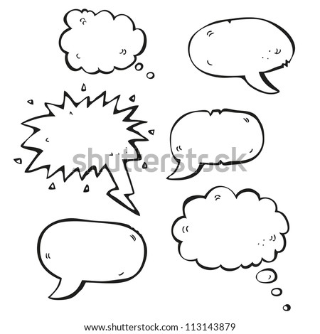 Cartoon Speech Bubbles Stock Vector Illustration 113143879 : Shutterstock