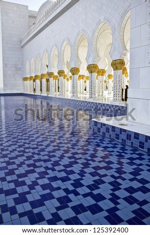 Sheikh Zayed Mosque in Abu Dhabi, capital of the United Arab Emirates.