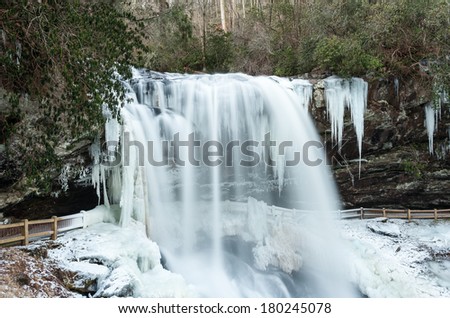 Winter Waterfall Western North Carolina Dry Falls Upper Cullasaja River